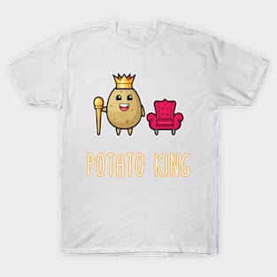 Funny Potato King Gift for Husband, Boyfriend, Son, Bestfriend T-Shirt